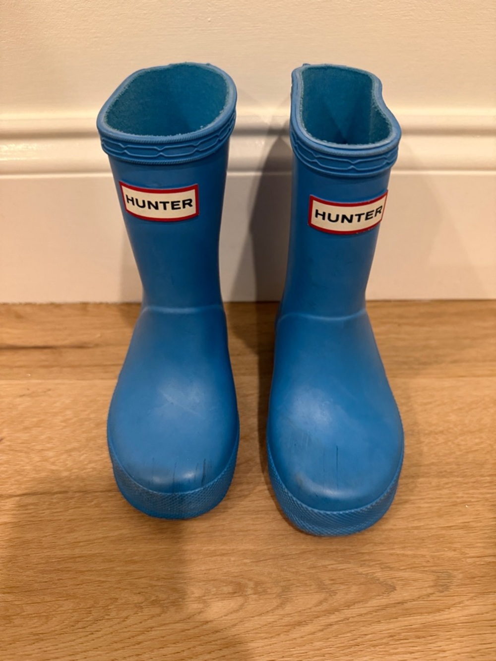 Hunter Kids Bright Blue Rain Boots
